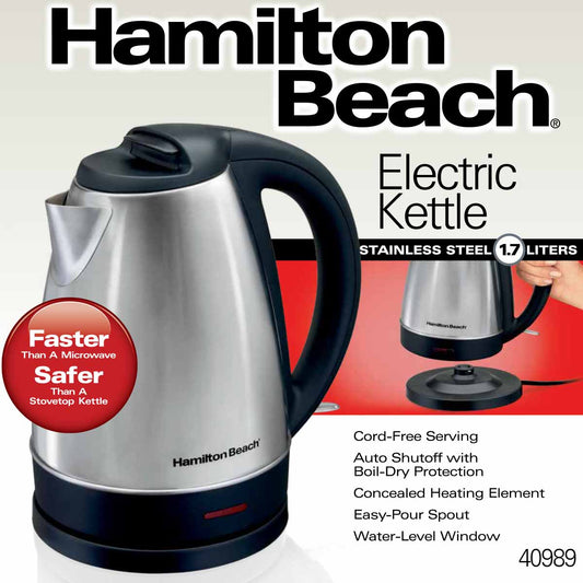 Hamilton Beach electric kettle 1.7 litre