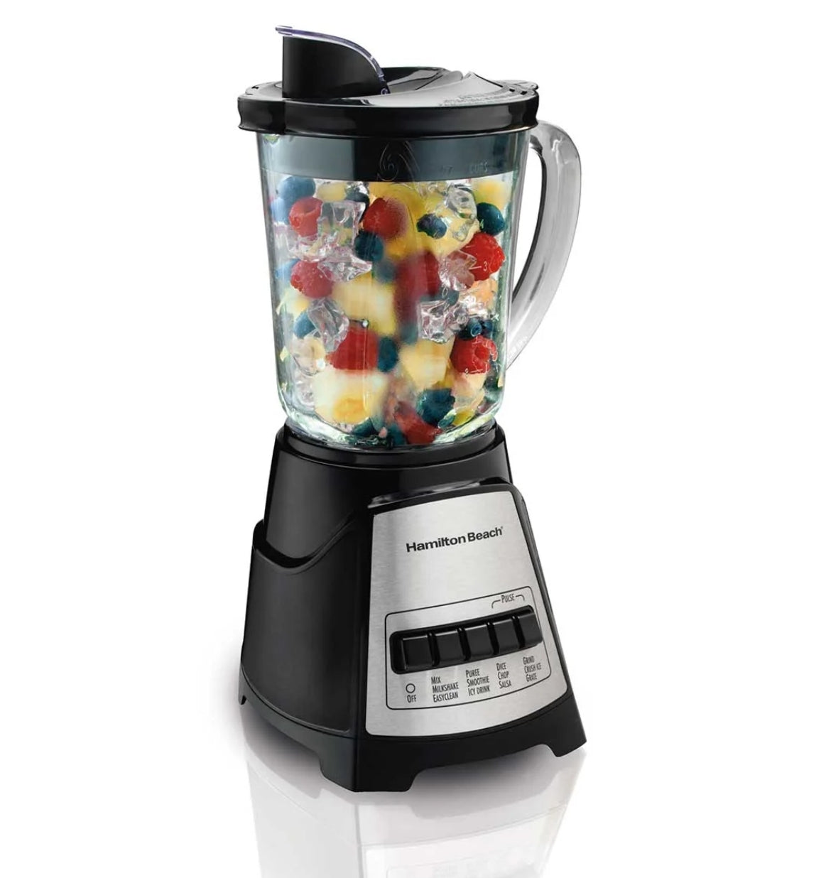 Hamilton Beach Blender: 700W, 12-speed, 40oz glass jar